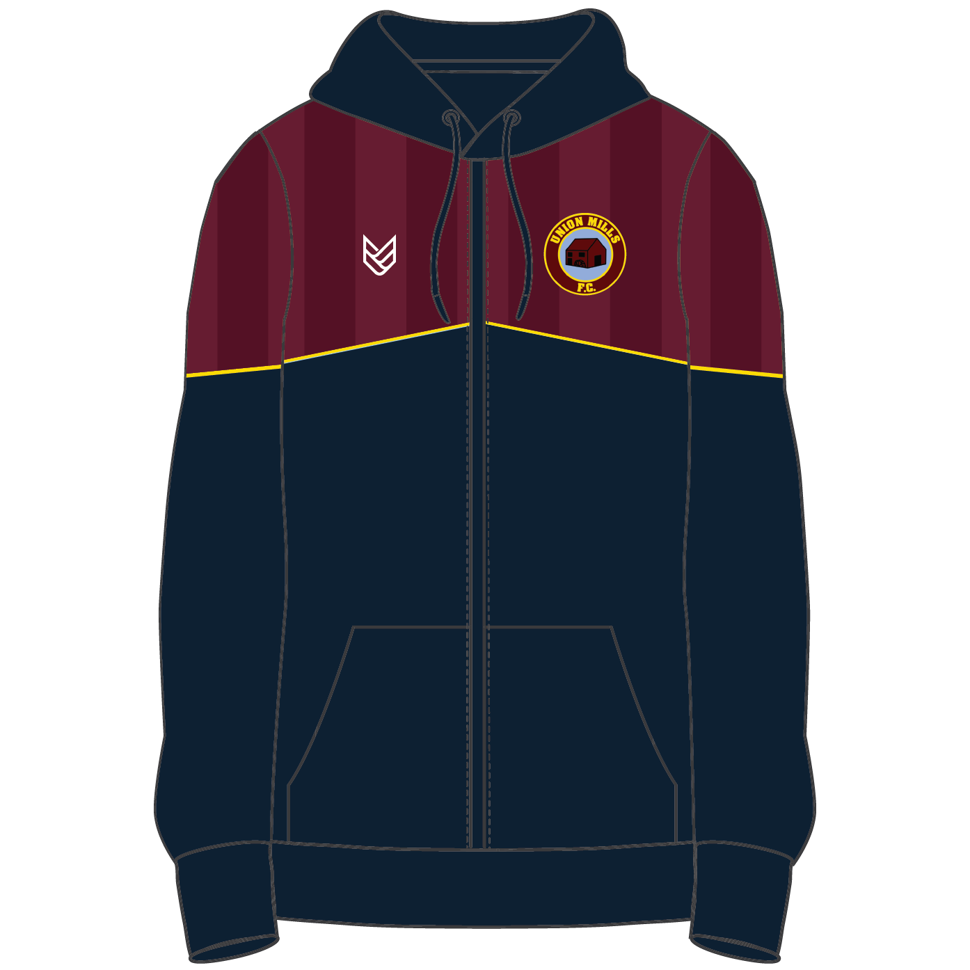 Union Mills FC ZIPPED HOODIE