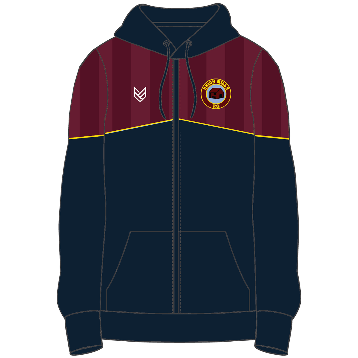 Union Mills FC ZIPPED HOODIE