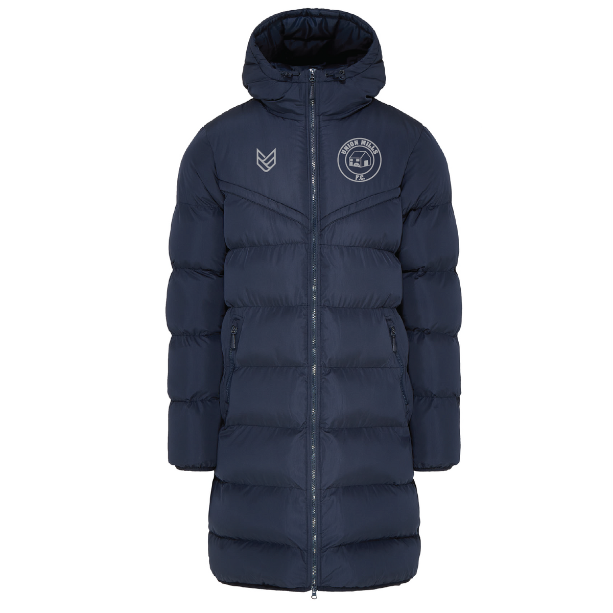 Union Mills FC ACADEMY LONG PUFFER JACKET