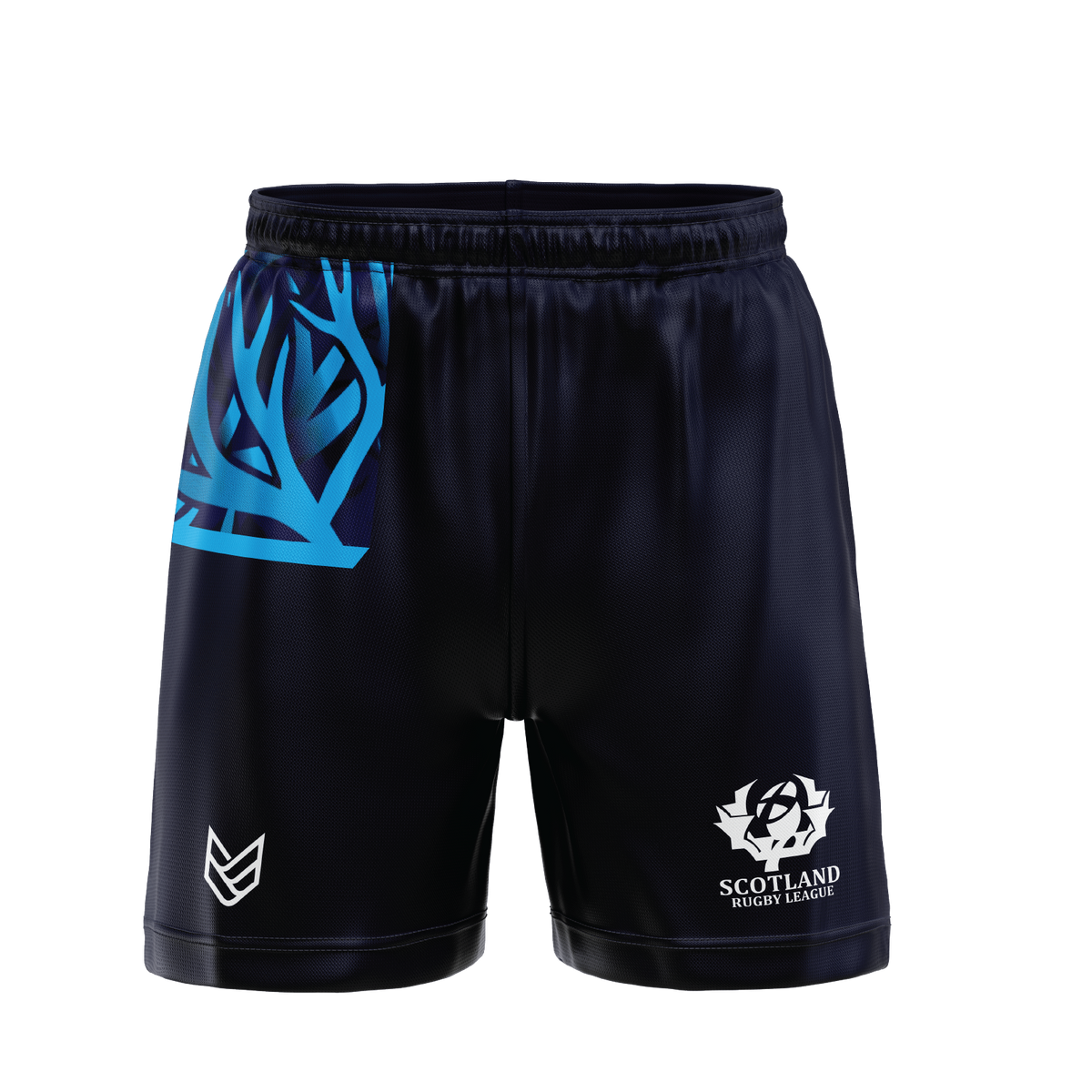 Scotland Rugby League 2027 SUBLIMATED ANTLER TRAINING SHORTS BLUE