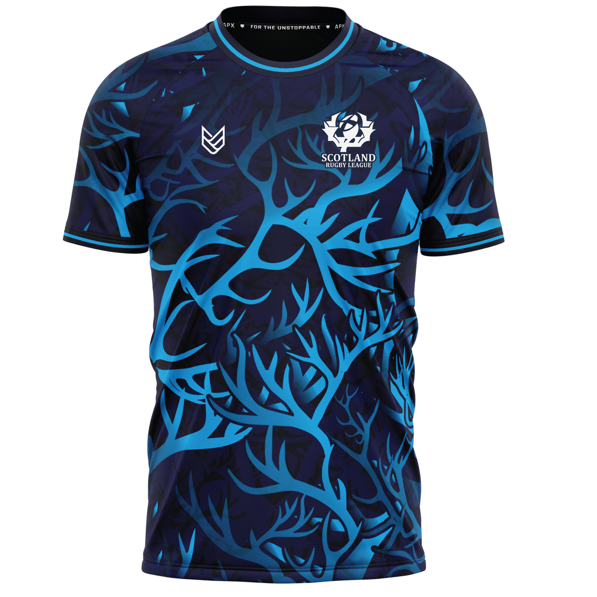 Scotland Rugby League 2027 SUBLIMATED ANTLER T-SHIRT BLUE