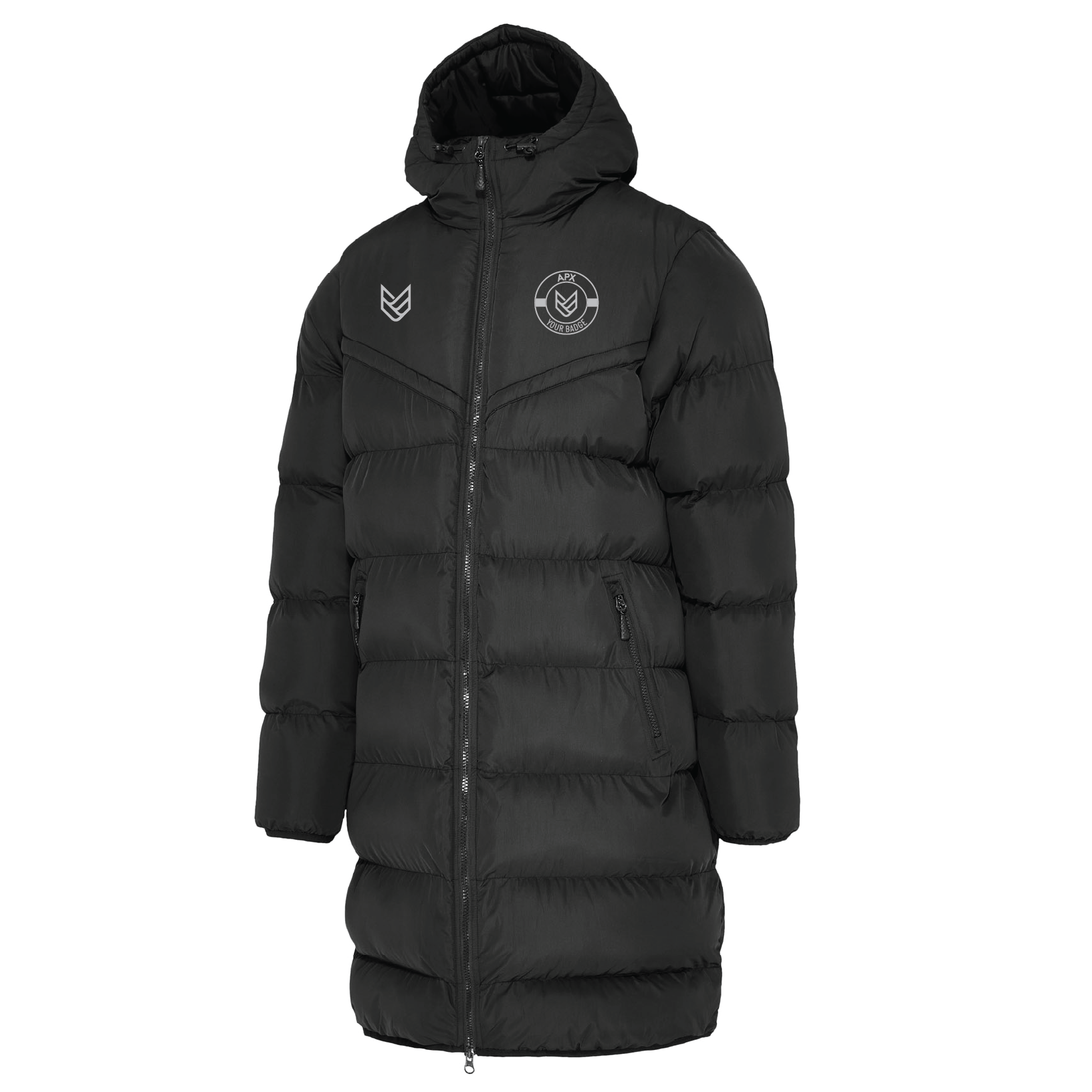 Kings Norton RFC Academy Long Puffer Coat Black