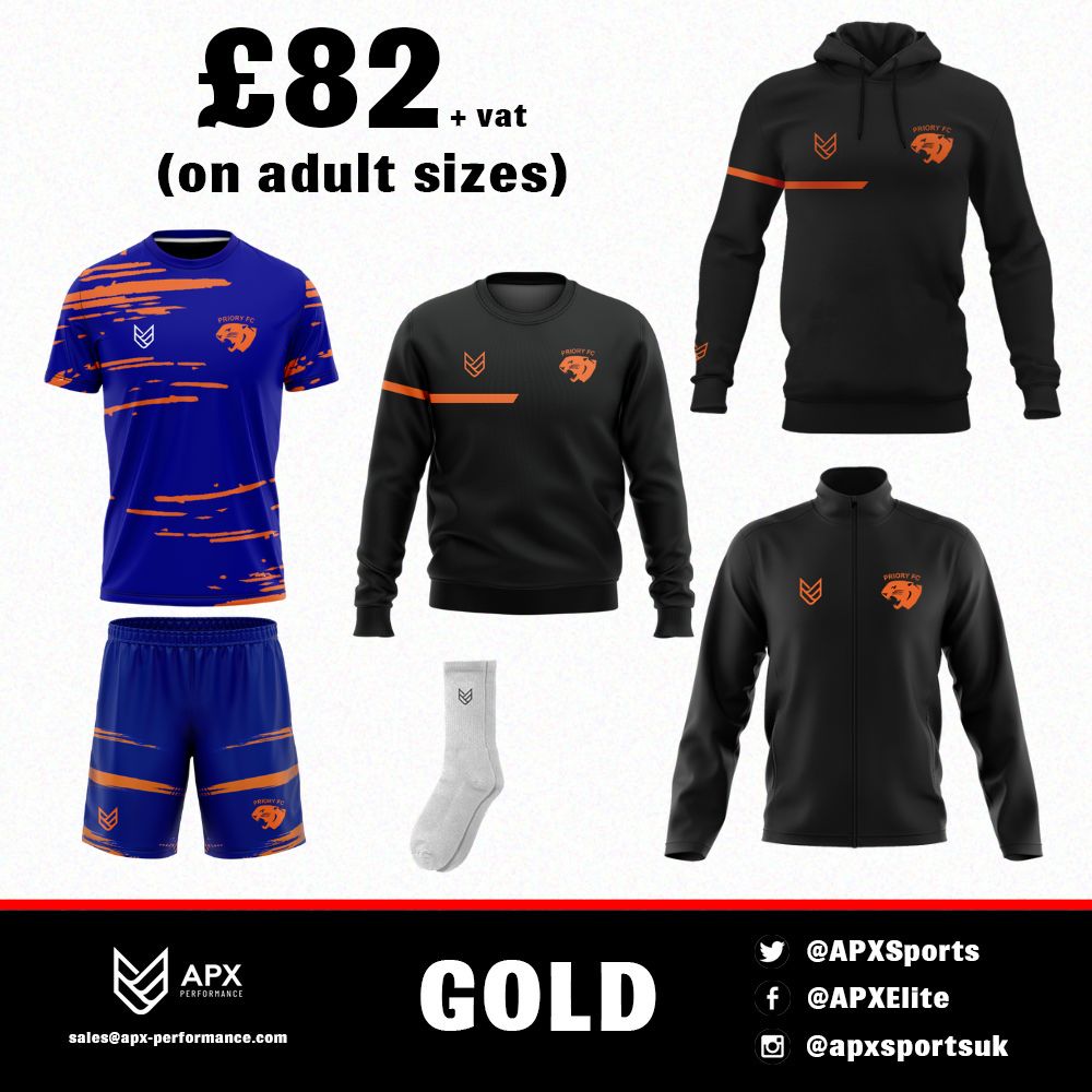 Priory FC Gold Junior Training Pack