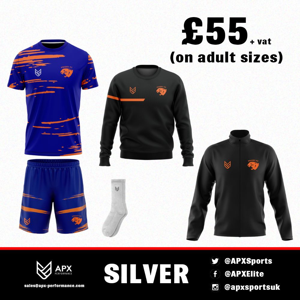 Priory FC Silver Adult Training Pack