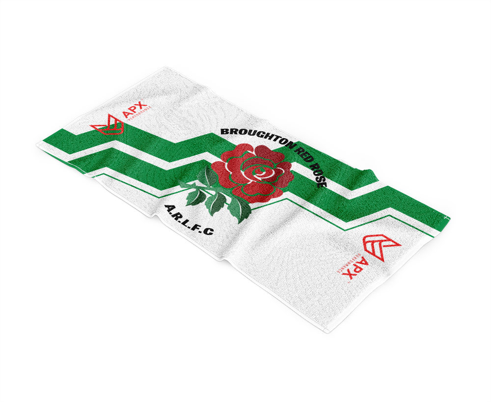Broughton Red Rose ARLFC Towel - White