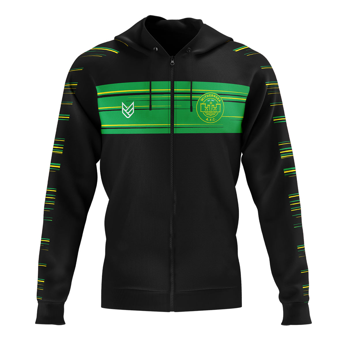 Withernsea AFC ZIPPED HOODIE - Front